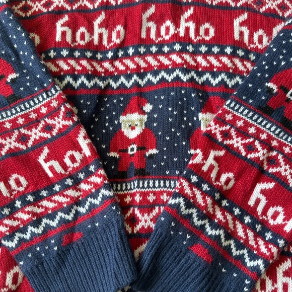 Festive Knit Ho Ho Ho Santa Button-Up Cardigan Sweater Size X Large - Picture 8 of 8